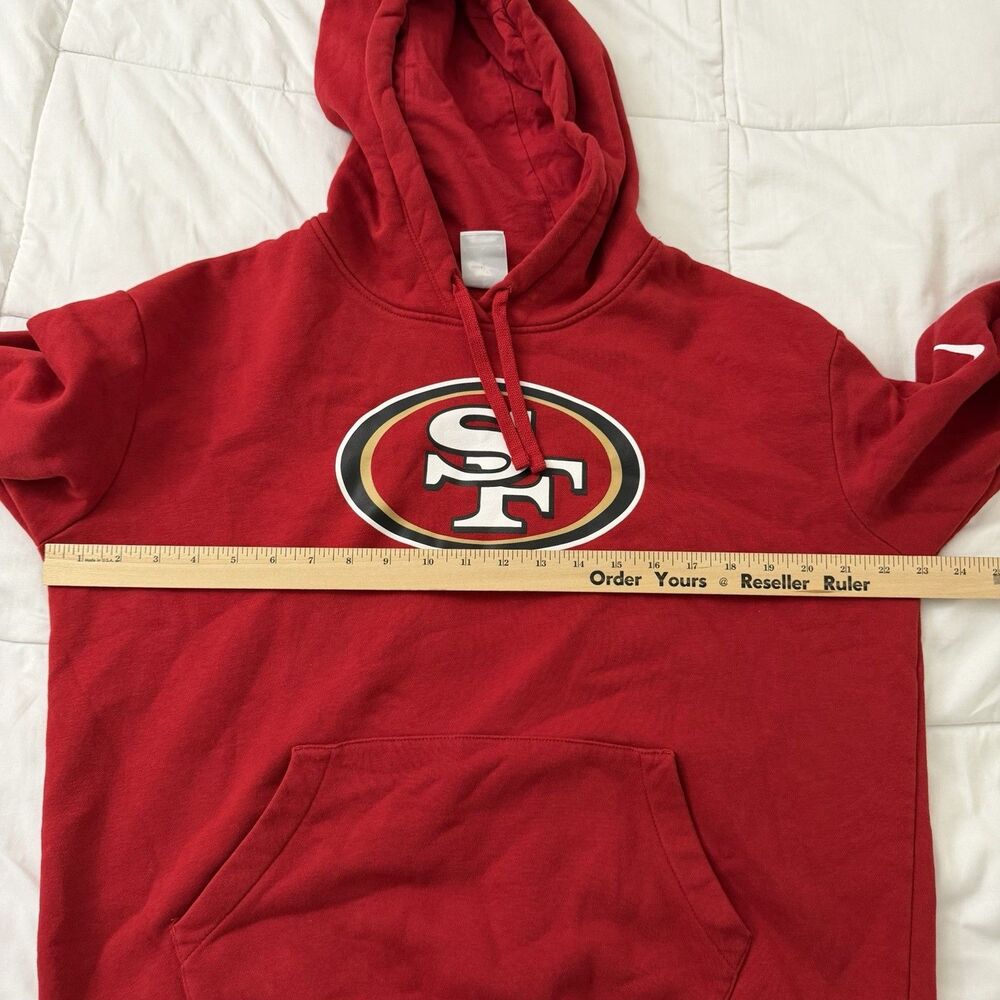 Nike San Francisco 49ers Hoodie Mens Large Red NFL Football Pullover Sweatshirt - Picture 6 of 8